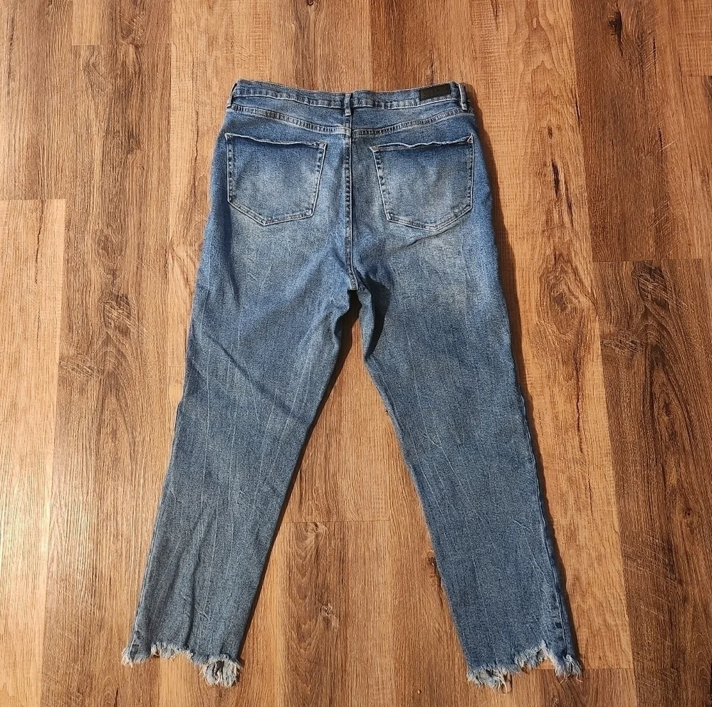 Nicole Miller New York Nomad Super High Rise Straight Denim Jeans Size 12 - Picture 2 of 15